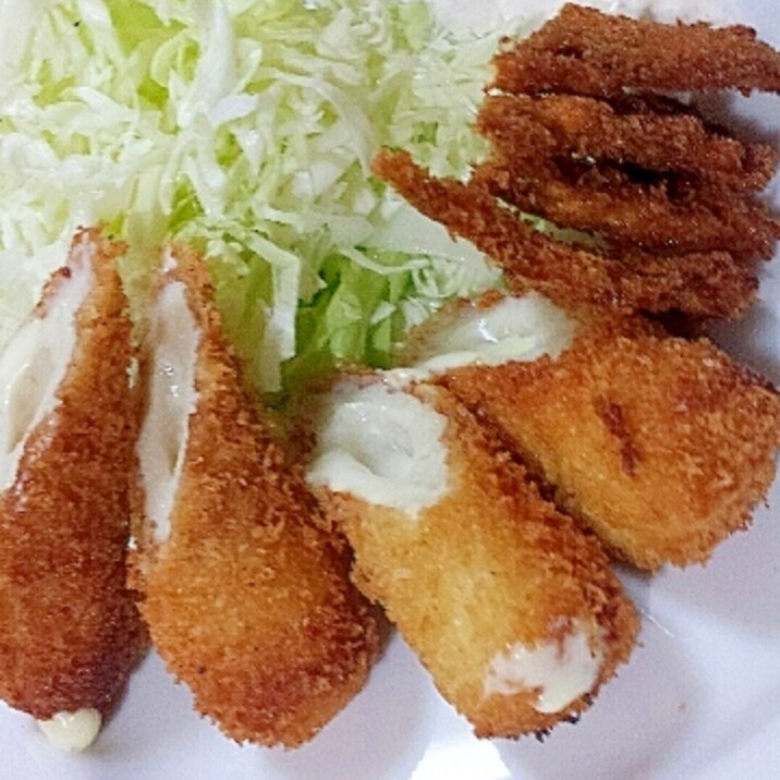 節約ミックスフライ☆ちくわチーズ&海苔フライ